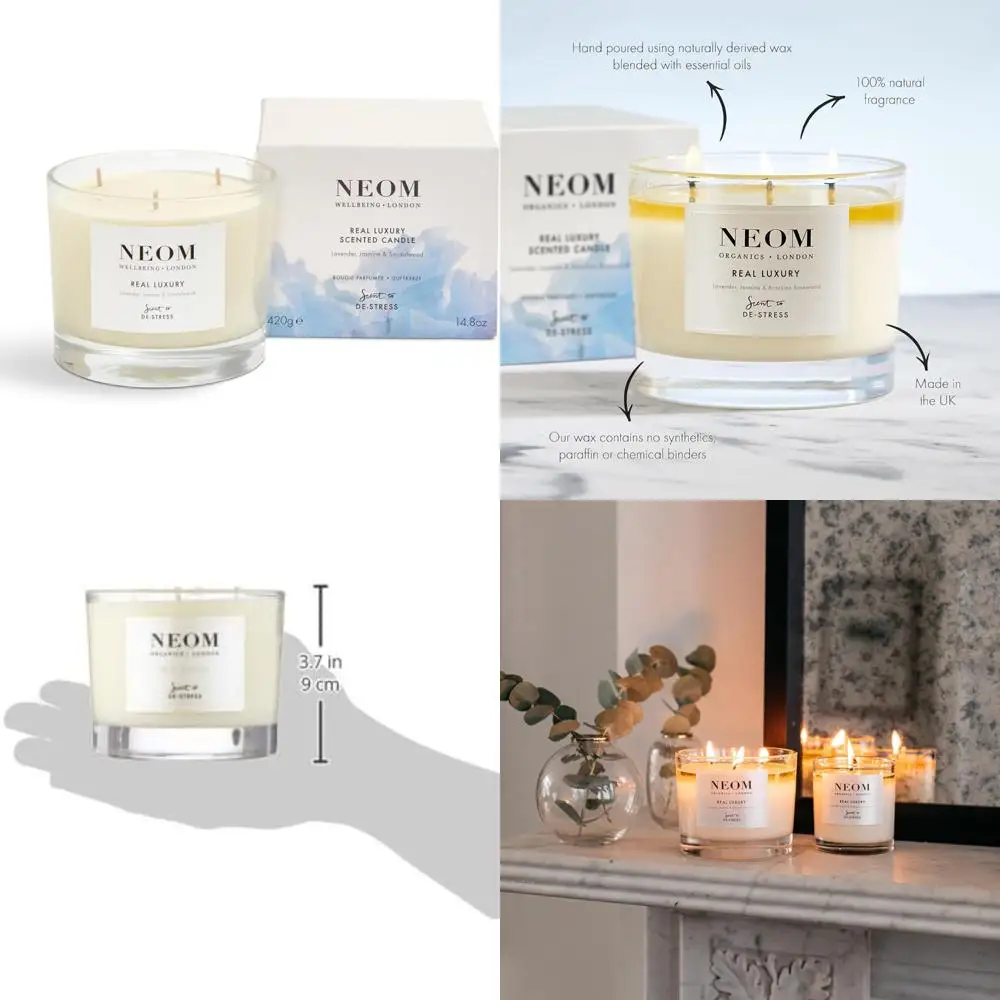 

Роскошные ароматические свечи — 3-фитильные, лавандовые, жасминовые и сандаловые ароматерапевтические свечи для дома, смесь эфирных масел, долговечные