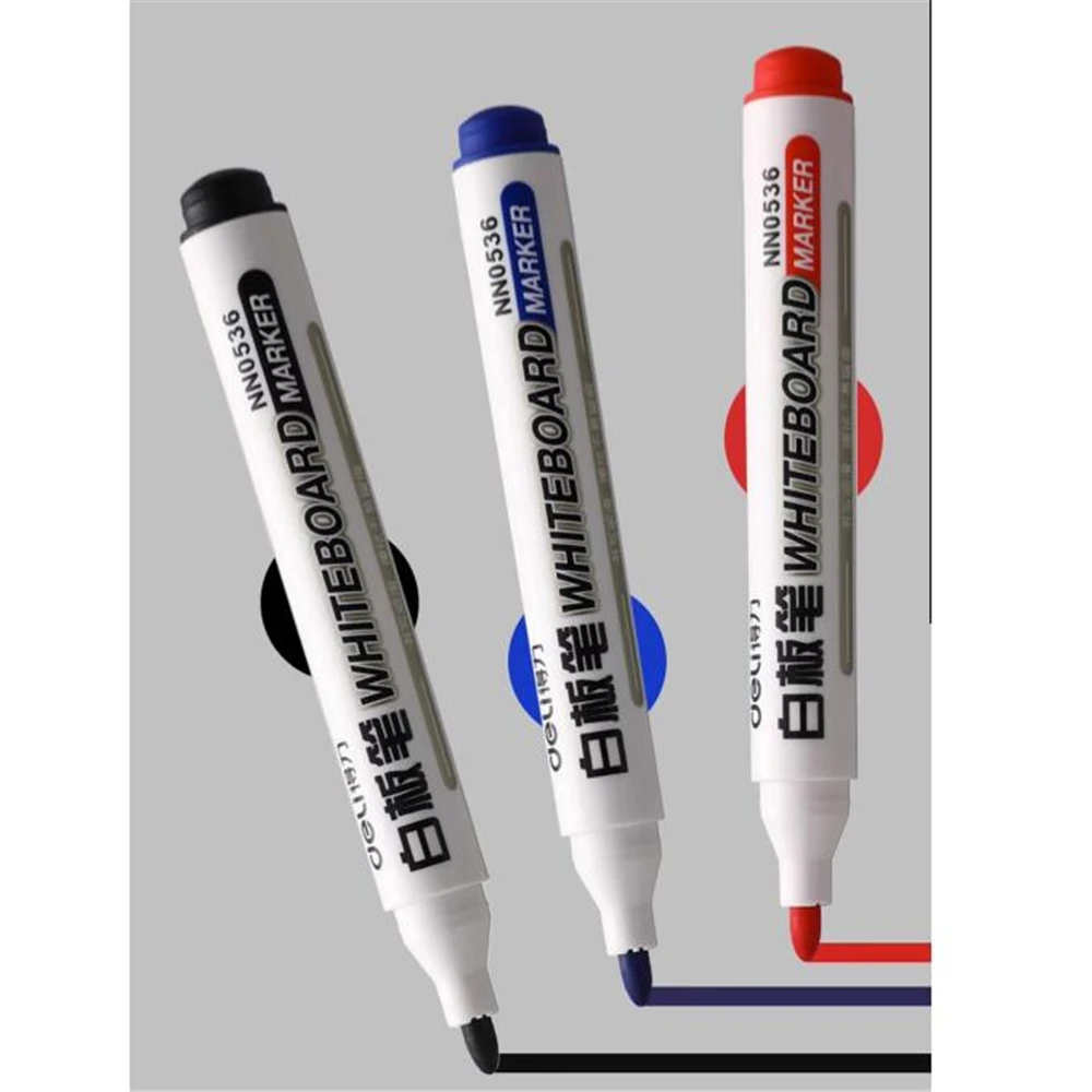 10pcs 1.8mm 3-Color Combined Dry Erase Marker Whiteboard Marker Pen for School Stationery & Office Supply