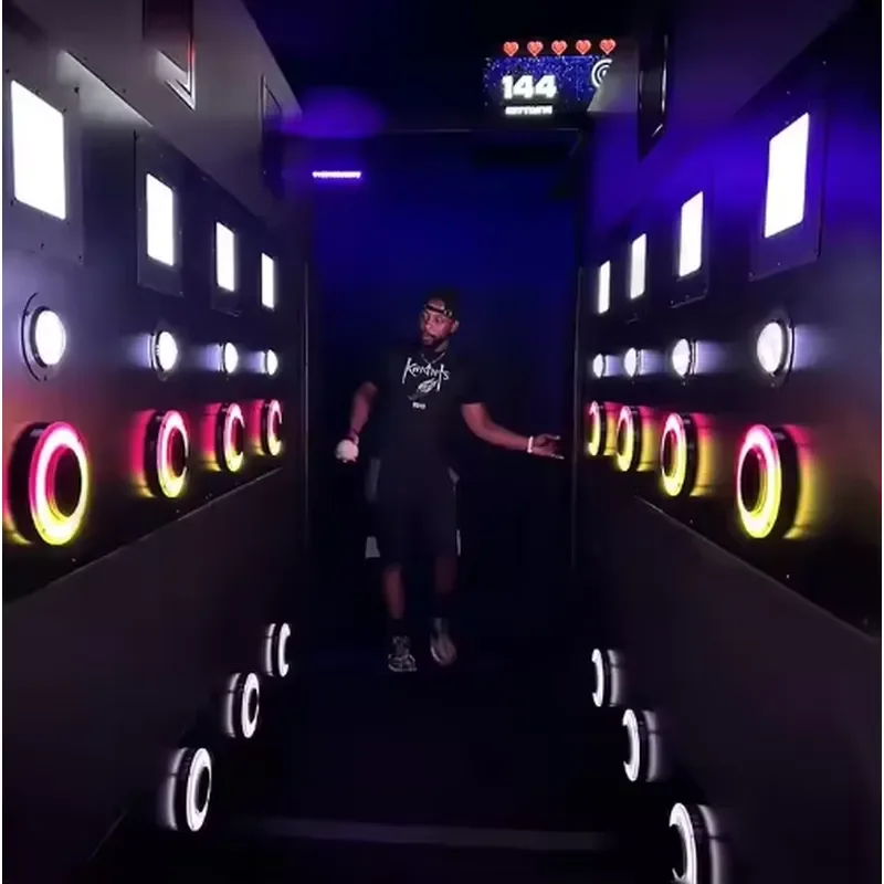 Interactive Indoor Playground Equipment LED Light Emitting Button Tube Ball Game Entertainment Activation Gear