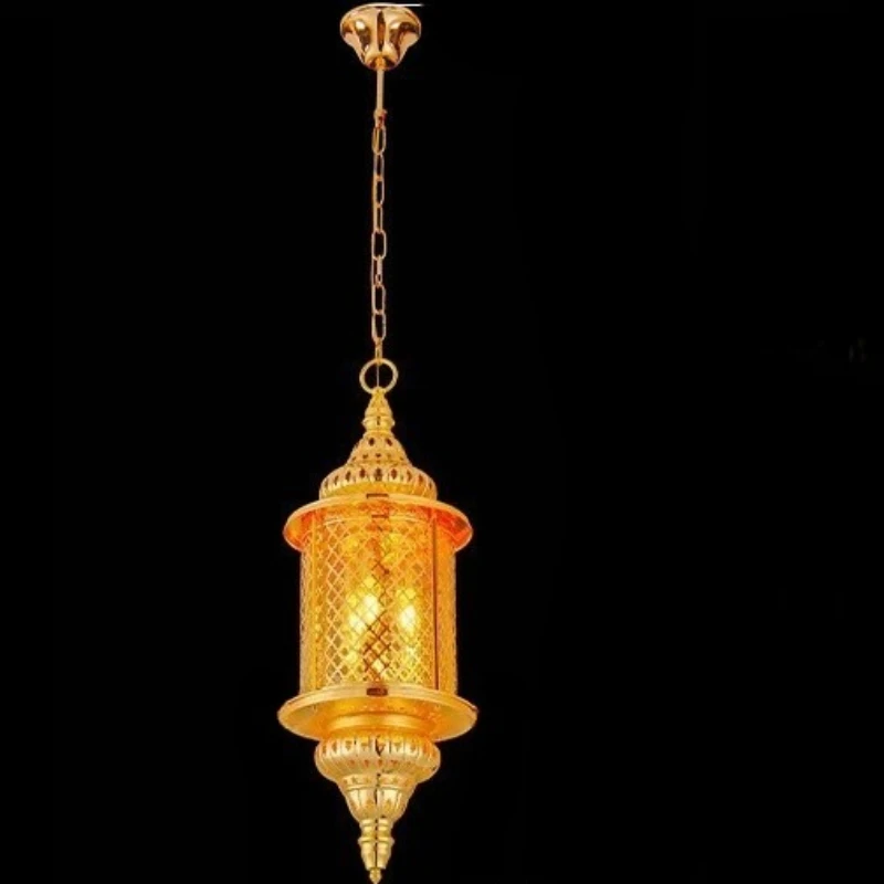 Southeast Asia Retro Wrought Iron LED Pendant Lamp Designer Hollow Out Shade Hall Restaurant Hotel Villa Home Accessories Lights