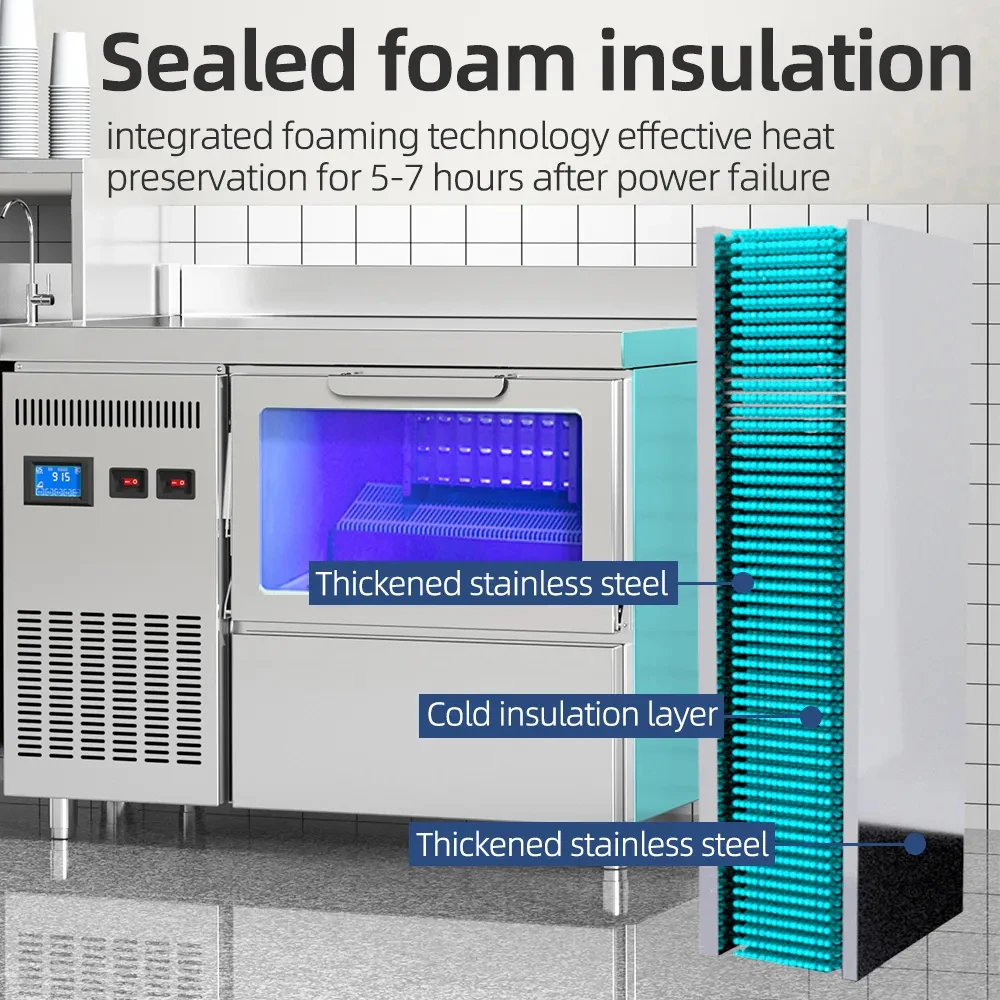 Máquina de fazer gelo comercial automática em forma de lua para venda