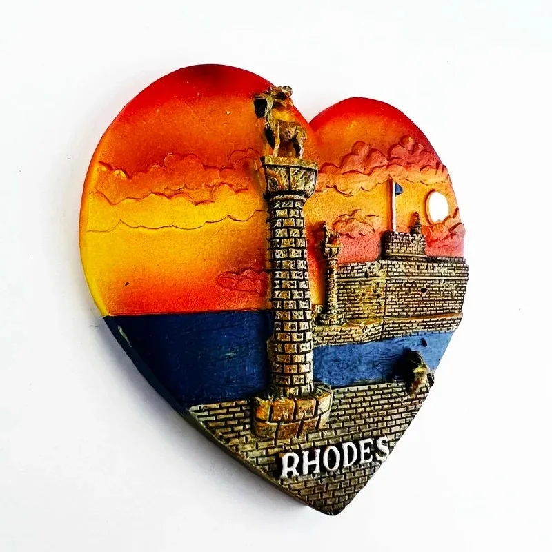 Greece Aegean Sea Travelling Fridge Magnets Rhodes Stag Sculpture Tourism Souvenirs Fridge Stickers Home Decor Wedding Gifts