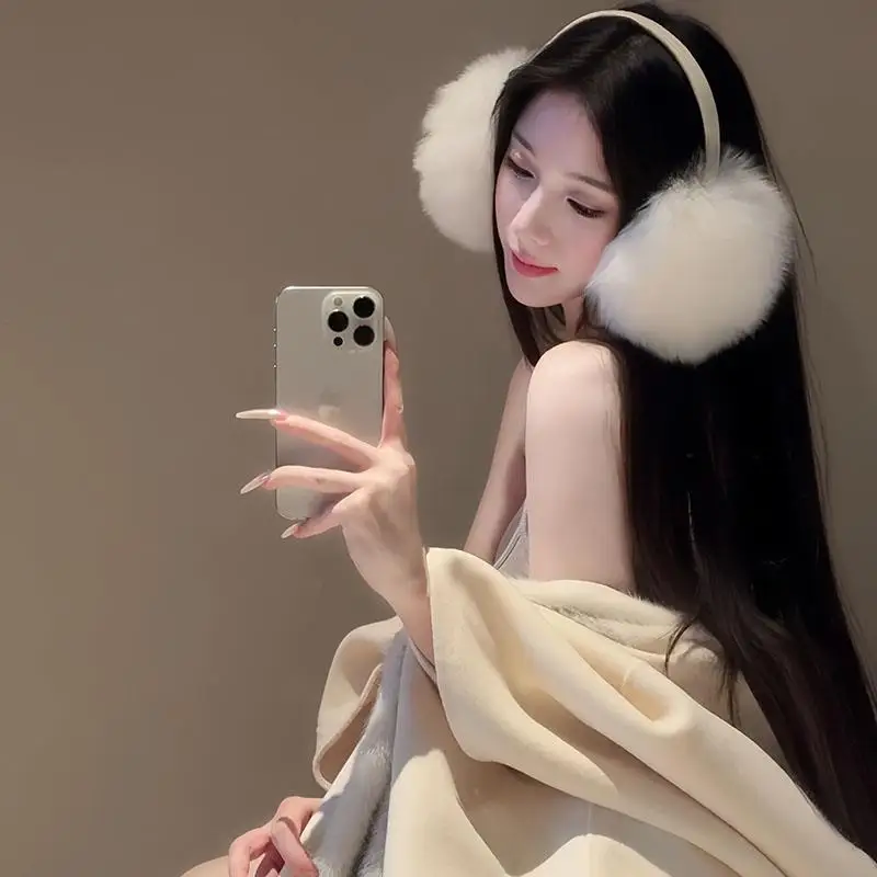 white-fur-ear-muffs-women's-winter-warmth-small-face-effect-plush-ear-covers-fashionable-face-shielding-ear-pads