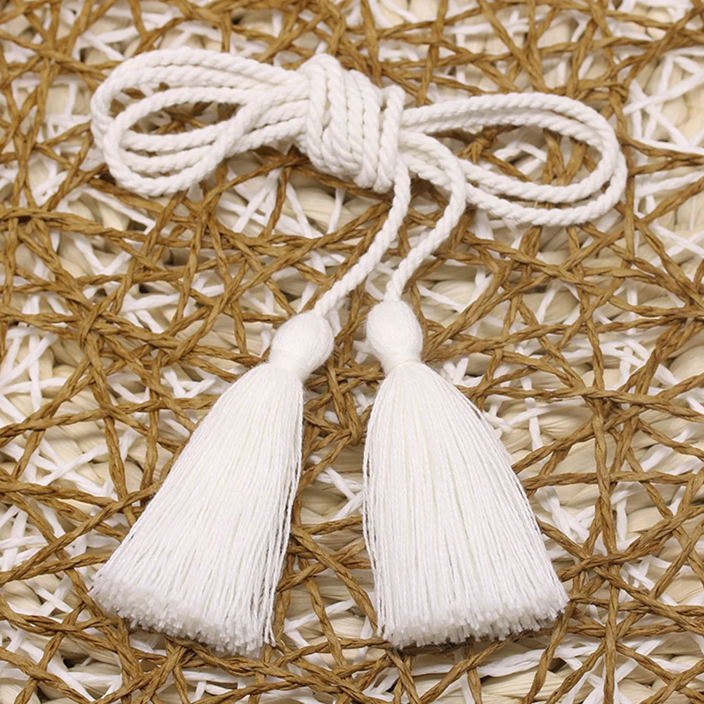 

20Pcs Tassel Trimmings for Home Decor Tie Backs Handmade Cotton Rope Drapery Decoration Curtain Holder Window Fastener Living