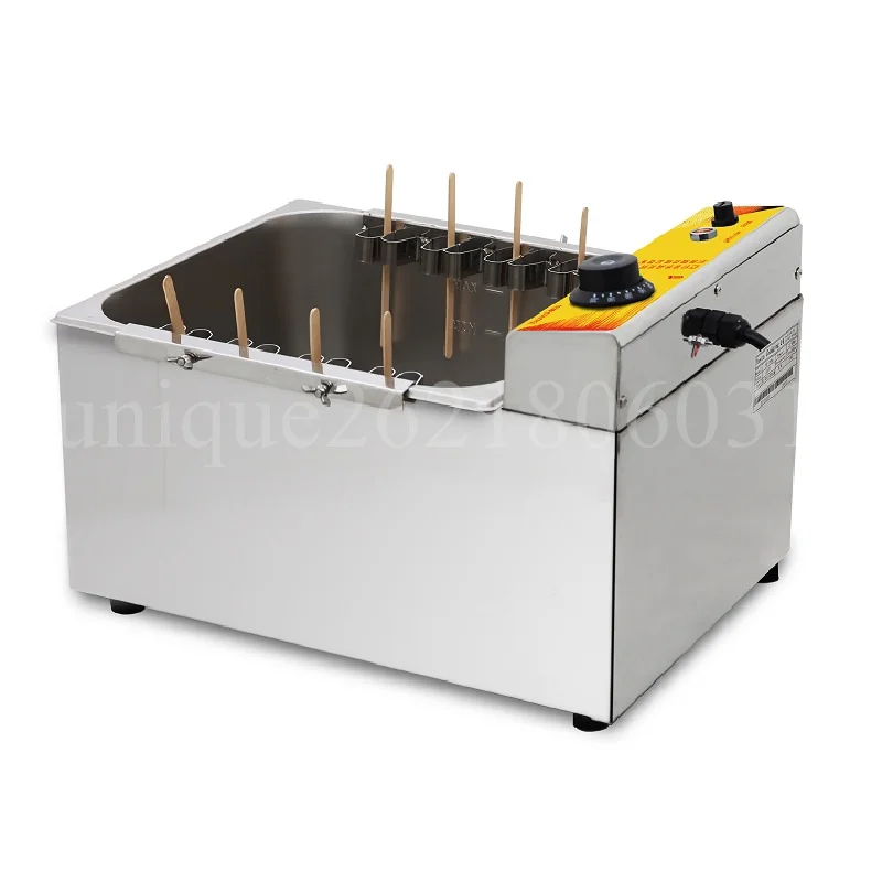 Commercial 8 Hooks Electric Cheese Hot Dog Fryer Machine Hot Sale Stainless Steel Korean Potato Hot Dog Stick Snack Machines