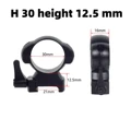 H 30 height 12.5 mm