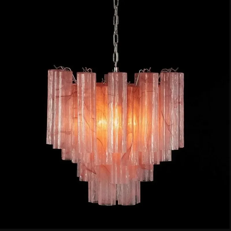 

Скандинавское муранское искусство, стеклянная трубка, светодиодные люстры, блестящий подвесной светильник, лампа для гостиной, столовой, кухни, декор острова