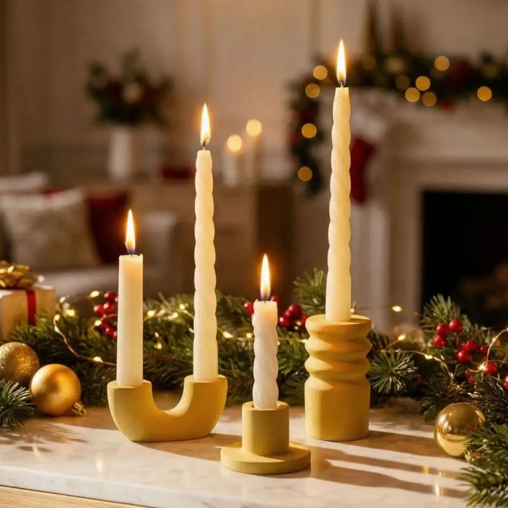 Candlelight Holder Modern Cement Candle Holder Nordic Taper Candlestick Stand Elegant Table Centerpiece for Wedding for Room