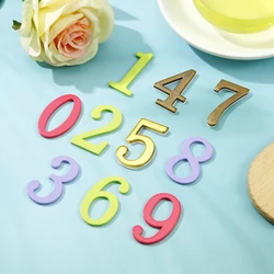 1PCS Metal Door Number Self-adhesive House Number Apartment Door Numbers for Outdoor Hotel Home Mail Box Label #0-9