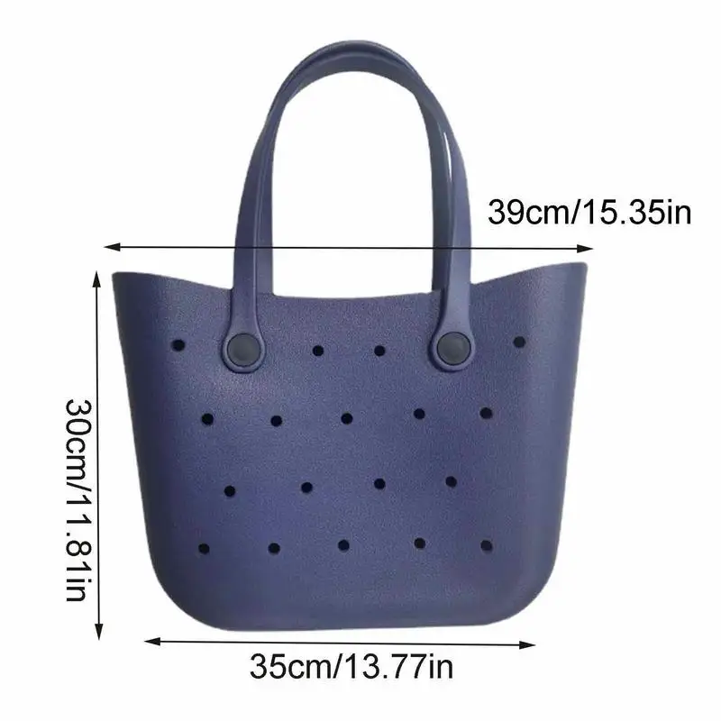 Summer EVA Tote Bag Summer Waterproof Handbag Large Capacity Lady Tote Vacation Beach Bag Shoulder Bag for Women Girl