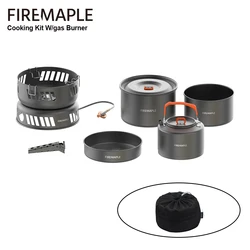 Kit de cozinha Fire-Maple com queimador a gás Conjunto de panelas Fogão ao ar livre, Camping Pot Set, Sistema de cozinha para caminhadas, camping e piquenique
