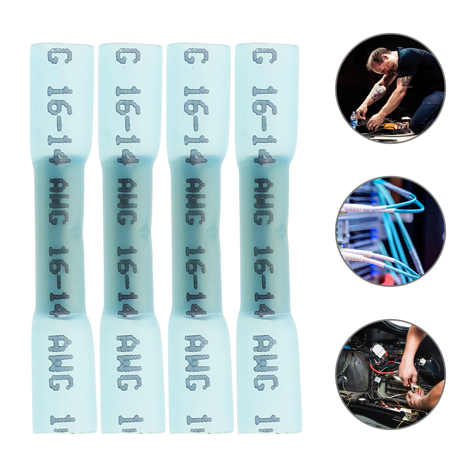 200 قطعة مقاوم للماء الحرارة يتقلص سلك بعقب موصلات النحاس الكهربائية تجعيد محطات لسيارة البحرية موصلات الأسلاك المنزلية #1