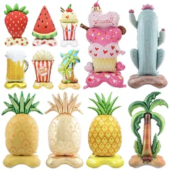 Summer themed aluminum film balloon base, pineapple beer ice cream balloon birthday party, Hawaii decoration