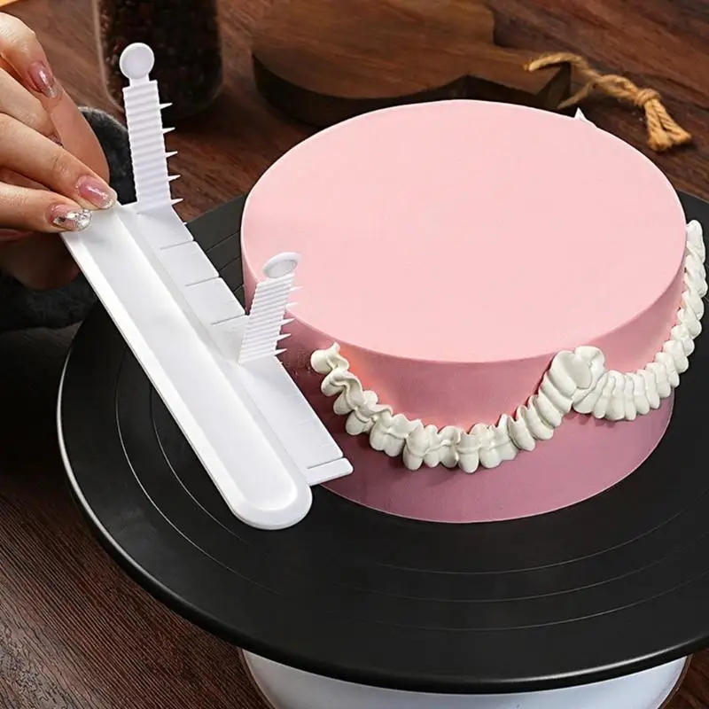 Cake Curved Flower Arranging Aid Fondant Cake Edges Marker with Graduated Scale Practical with Graduated Dessert Decorating Tool