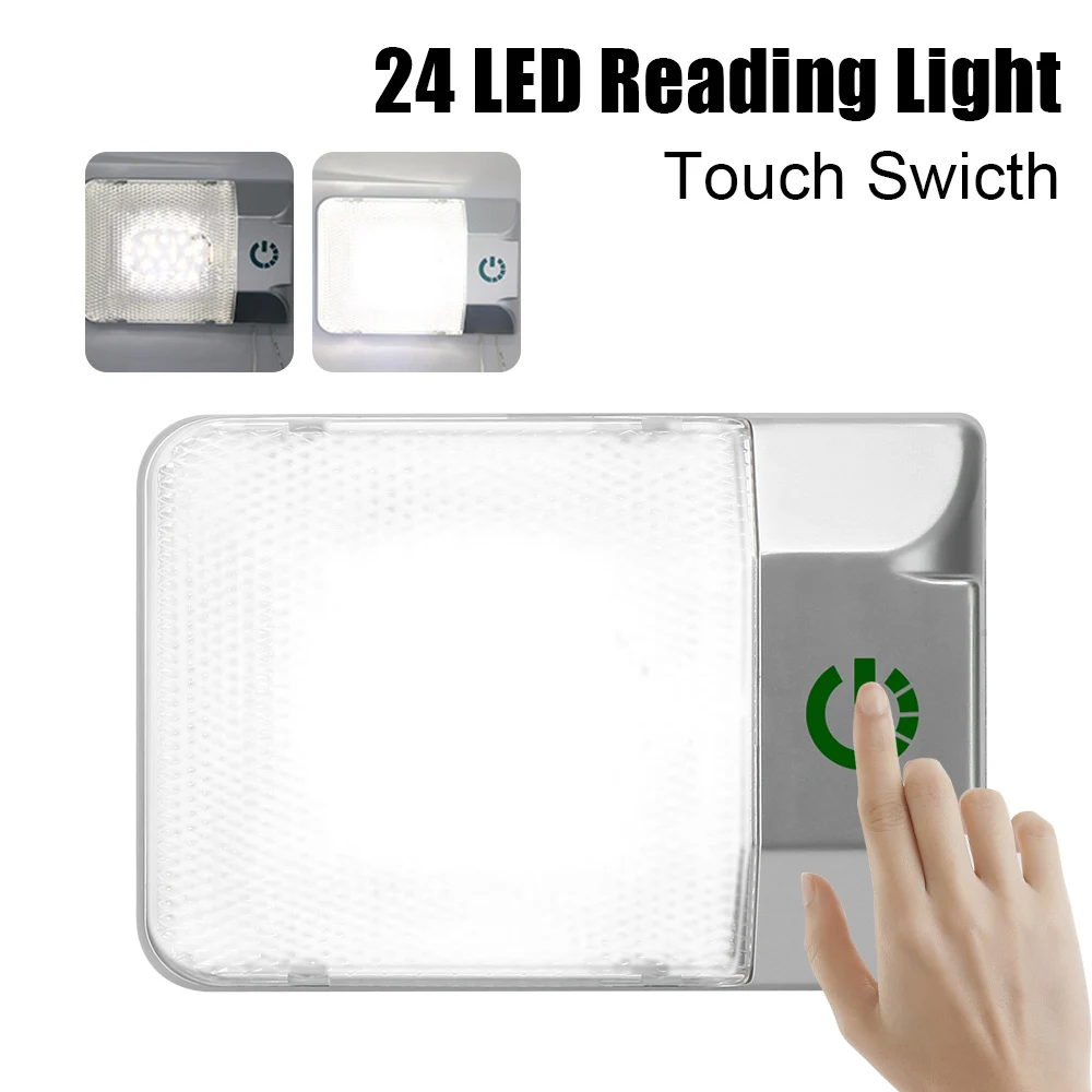 

Сенсорный диммер для кемпера, прицепа, внутреннее освещение автомобиля, потолочный купольный светильник для автофургона, автоаксессуары, светодиодная лампа для чтения 12 В