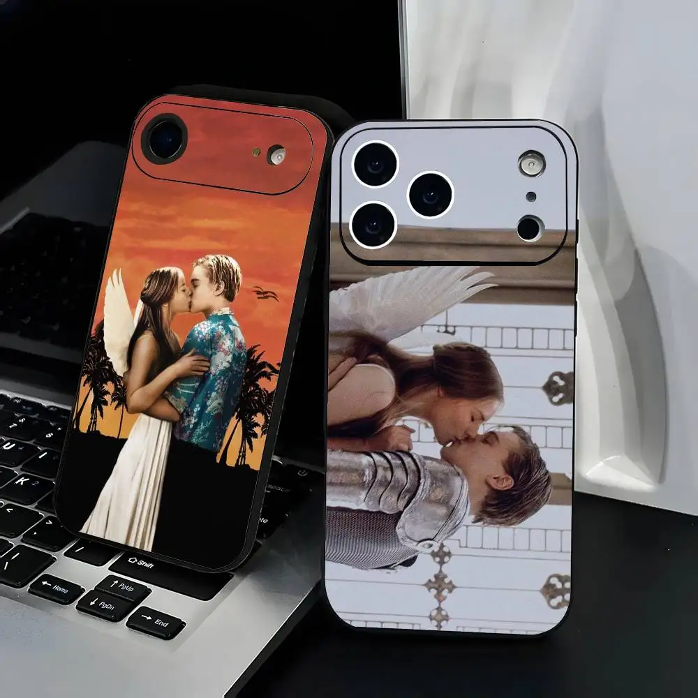 

Classic Movie William Shakespeare's Romeo + Juliet Phone Case Fashion Black Frosted TPU Phone Case for iPhone 12-17. UV Spray Pa