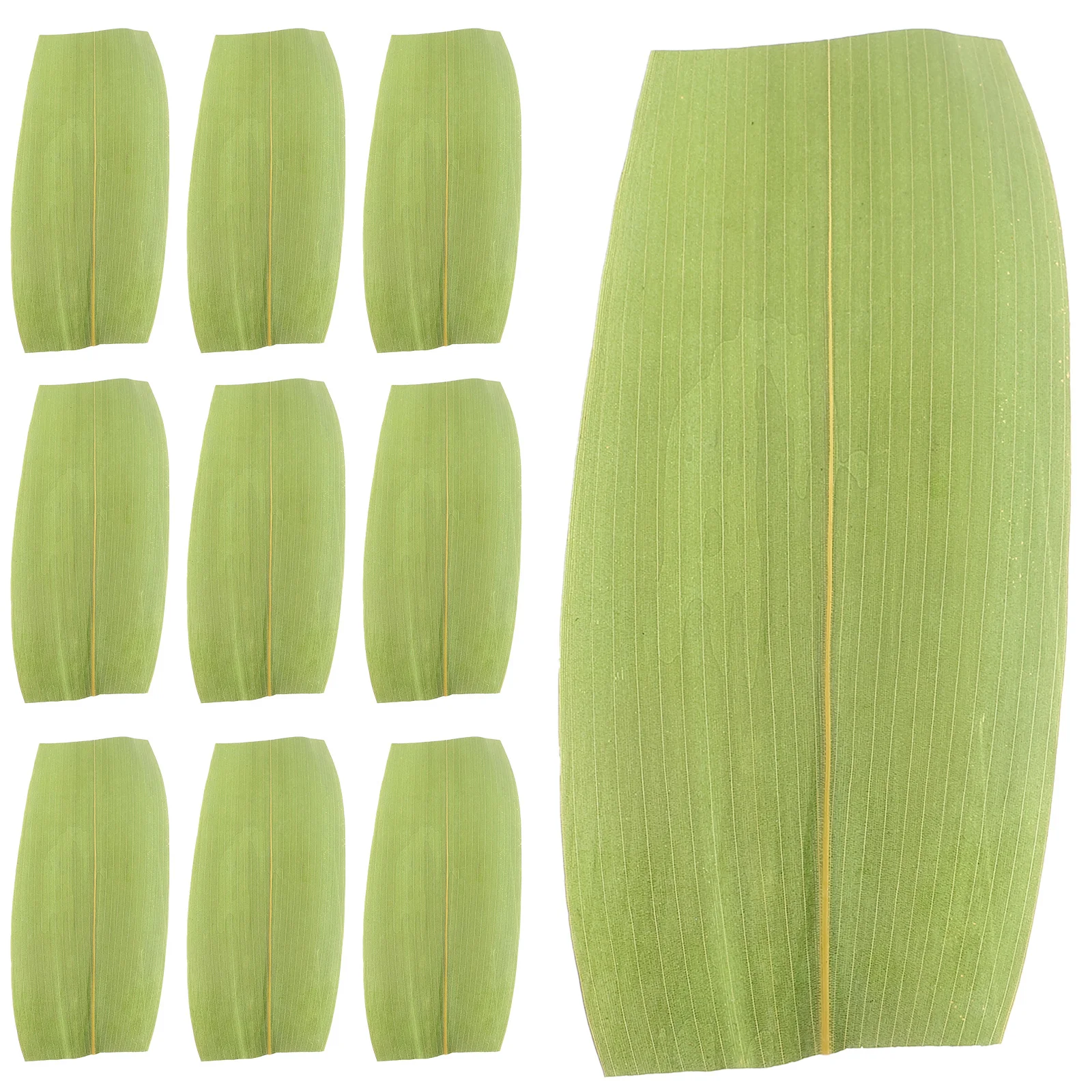 

100Pcs Bamboo Leaves Sushi Plate Decoration Versatile Use Grilled Meat Base Sashimi Decor Bamboo Leaves Decorative Leaf