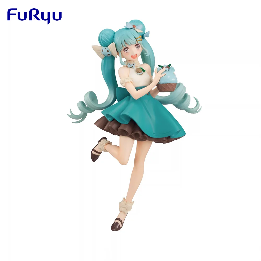 En Stock Original Furyu Hatsune Miku menta Chocolate postre serie PVC Anime acción modelo coleccionable regalo