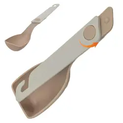 Camping Spoon Shovel Outdoor Cooking Spoon Spatula Outdoor Hiking BBQ Tableware Folding Spatula Lightweight Nylon Cutlery Set