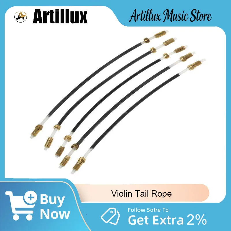 

Artillux, набор из 5 шт., профессиональный нейлоновый шнур для струнодержателя скрипки, для скрипок 4/4, 3/4, аксессуары для скрипок