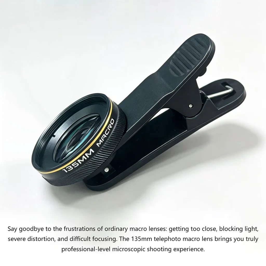 Handy-Kameraobjektivfilter, 135-mm-Makroobjektiv für Mobiltelefone, 30–150 mm Arbeitsabstand, Objektive für iPhone und Android. – Detail 24