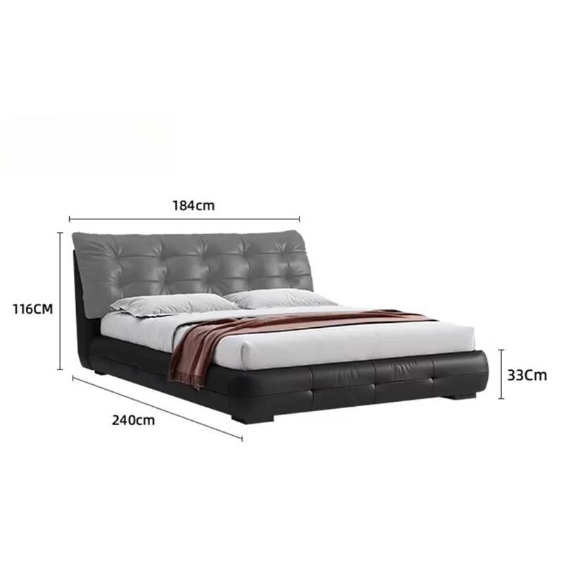 150x200cm Soft Backrest Double Bed Fashion Bedside Table Luxury Nordic Design Double Bed Queen Size Home Bedroom Furniture Sets