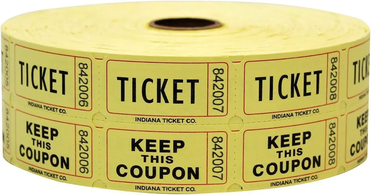 � Bunte, abreißbare Eintrittskarten, Großpackung 500 Stück Rolle, Event-Gutscheine, Coupon-Set, Verlosungs- und Lotterie-Tickets, Multipack – Detail 14