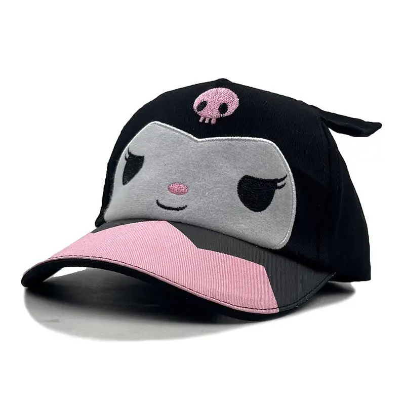 New Children's Hat Kuromi Three-Dimensional Ears Anime My Melody Peaked Cap Embroidery Baseball Cap Cartoon Sun Hat Kids Gift