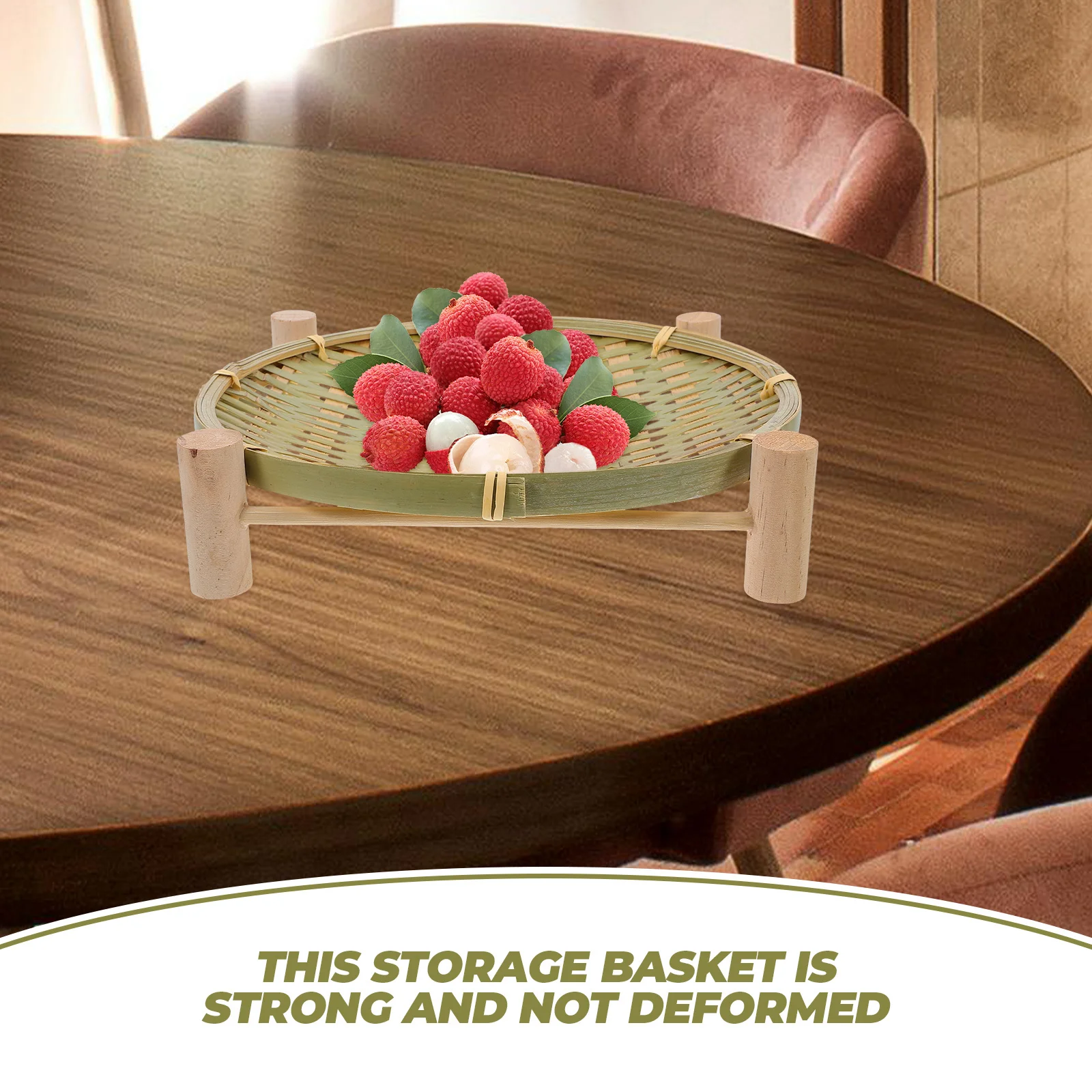 

Bamboo Woven Basket Set Durable Storage Tray for Snacks Fruits Bread Home Hotel Restaurant Use Bread Basket Fruit Baskets