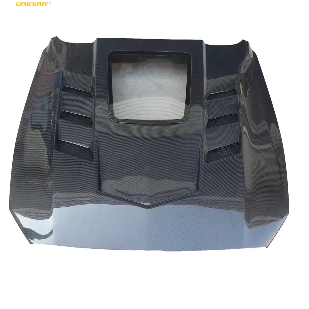 

Perfect Fitment High Quality Carbon Fiber Window Car Hood For Mustang Carbon Engine Hood 2015-2022 Year