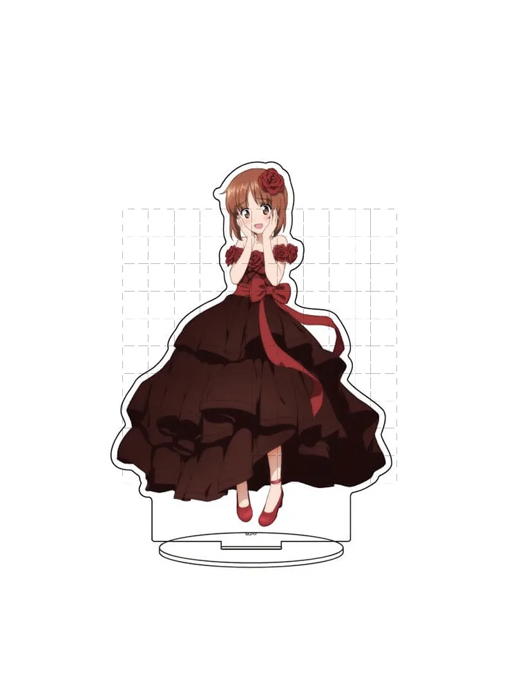 لعبة Nishi Kinuyo Anchovy Nishizumi Miho Maho Darjeeling الاكريليك حامل دمية أنيمي نموذج لجسم لوحة تأثيري لعبة للهدايا