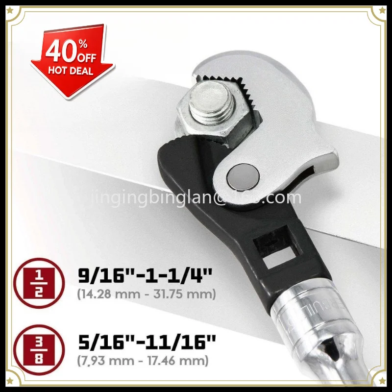 2026 factory direct sales of 3-piece torque wrench ratchet movable opening steel eagle beak transfer crescent head plug hook