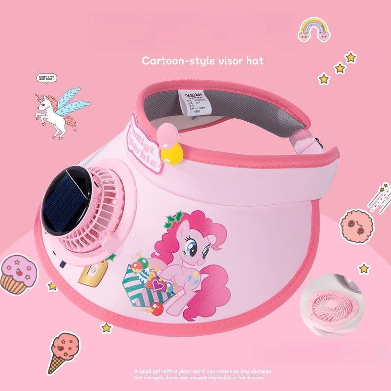 

Детская шляпа с вентилятором Miniso Sanrio Pony Poly, солнечная зарядка для мальчиков и девочек, солнцезащитная шляпа, летний солнцезащитный козырек
