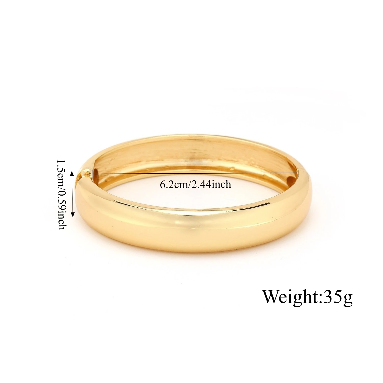 60/61/62 مللي متر سوار لامع بسيط أساور معدنية عالمية لجميع المواسم أساور مستديرة عصرية وراقية للنساء