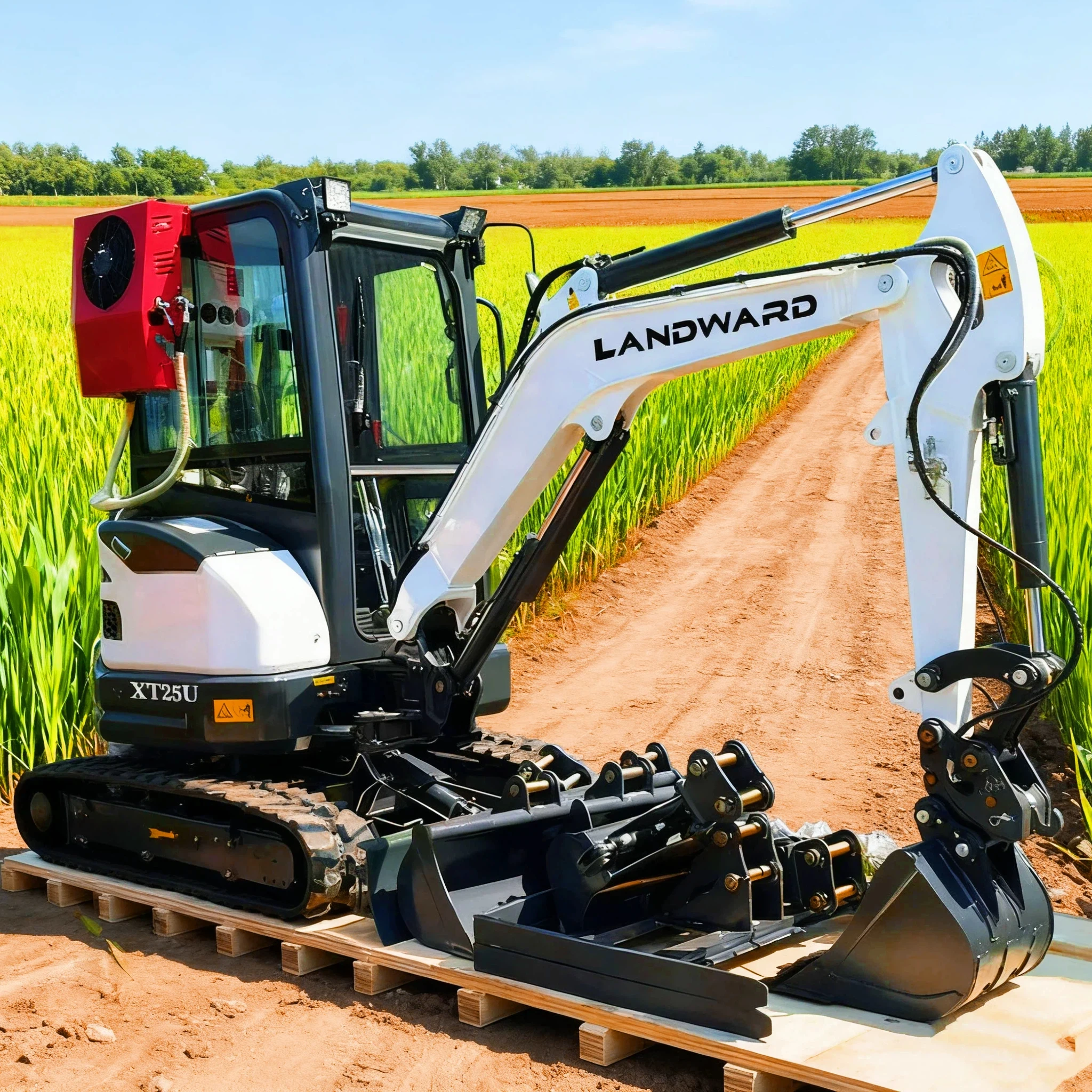 Schnelle Lieferung Mini kleine Raupenbagger 1,8 Tonnen multifunktionale Erdbewegungsmaschine Mini-Bagger hydraulisch kundenspezifisch