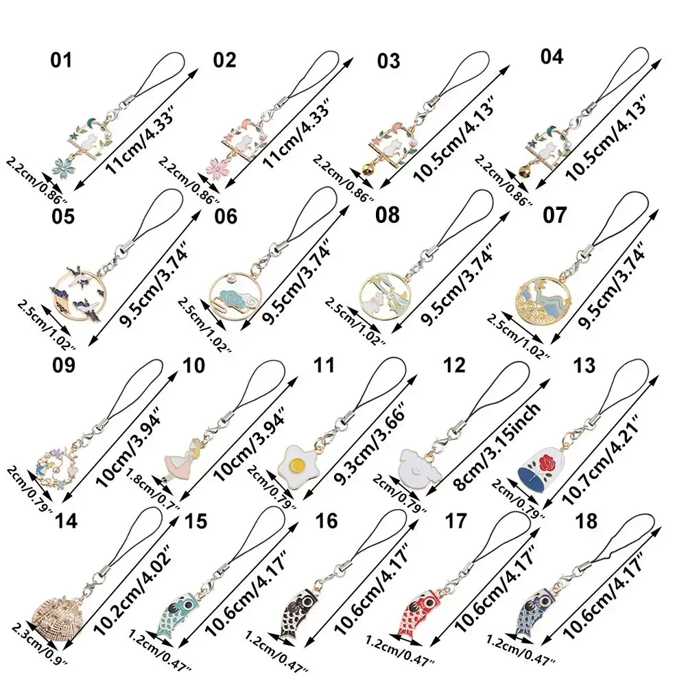 Hang Rope Key Strap Lanyard Cat Phone Case Pendant Flower Mini Cute