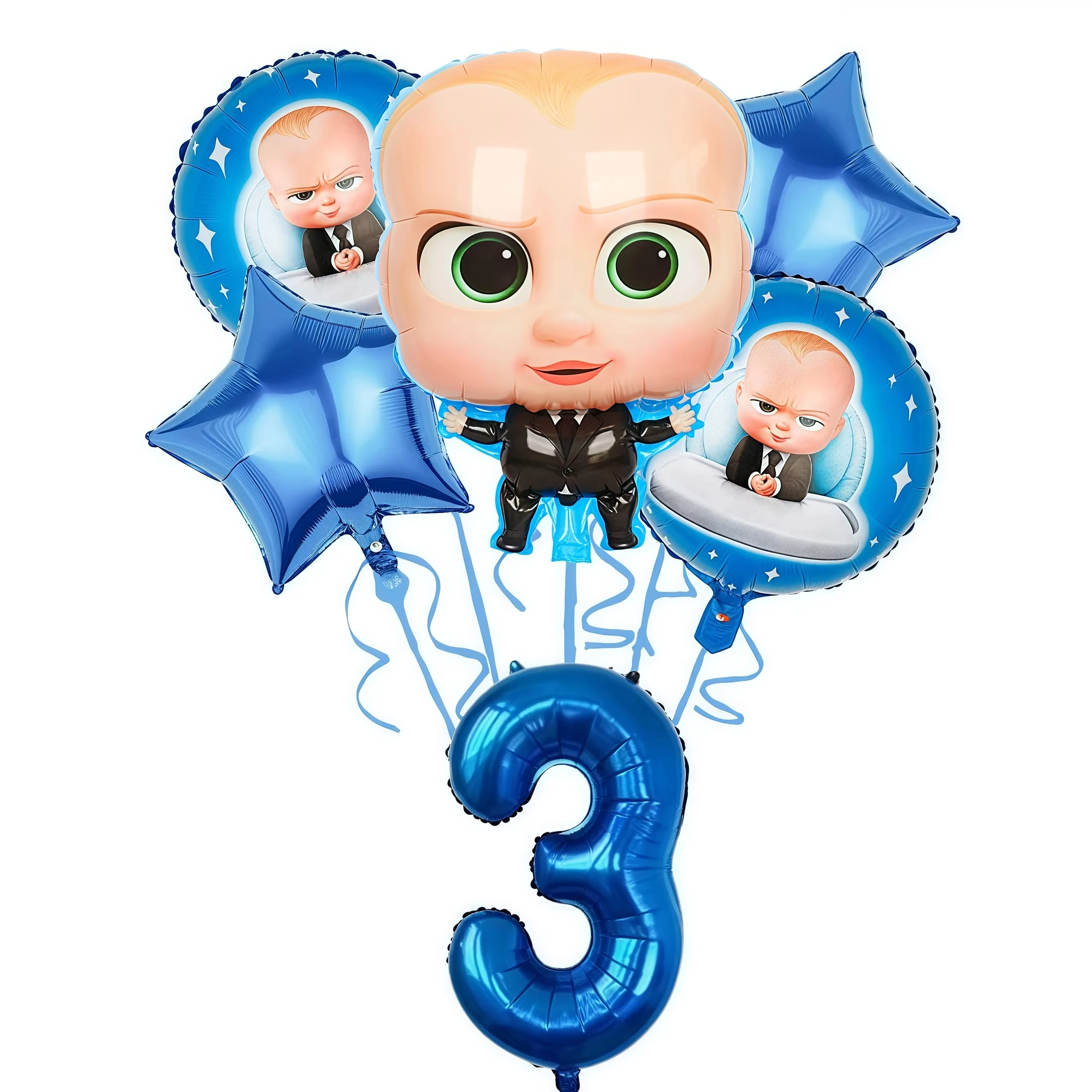 Bossed Baby Cartoon Geburtstagsparty Dekoration Einweggeschirr-Set Teller Becher Ballon-Set Kinder Baby-Shower Zubehör Geschenk – Detail 6