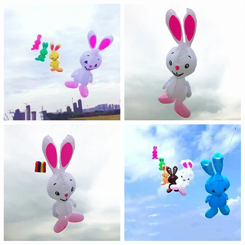 

free shipping rabbit kite flying professional kite pendant inflatable kites for adults flying bird toy wind sock trilobite kite