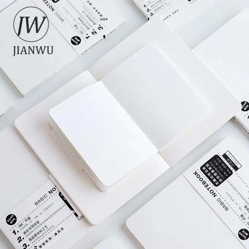 JIANWU A5/A6 Blank Grid Refill Notebook Material Linear Replacement Core Creative DIY Journal Student Supplies Stationery