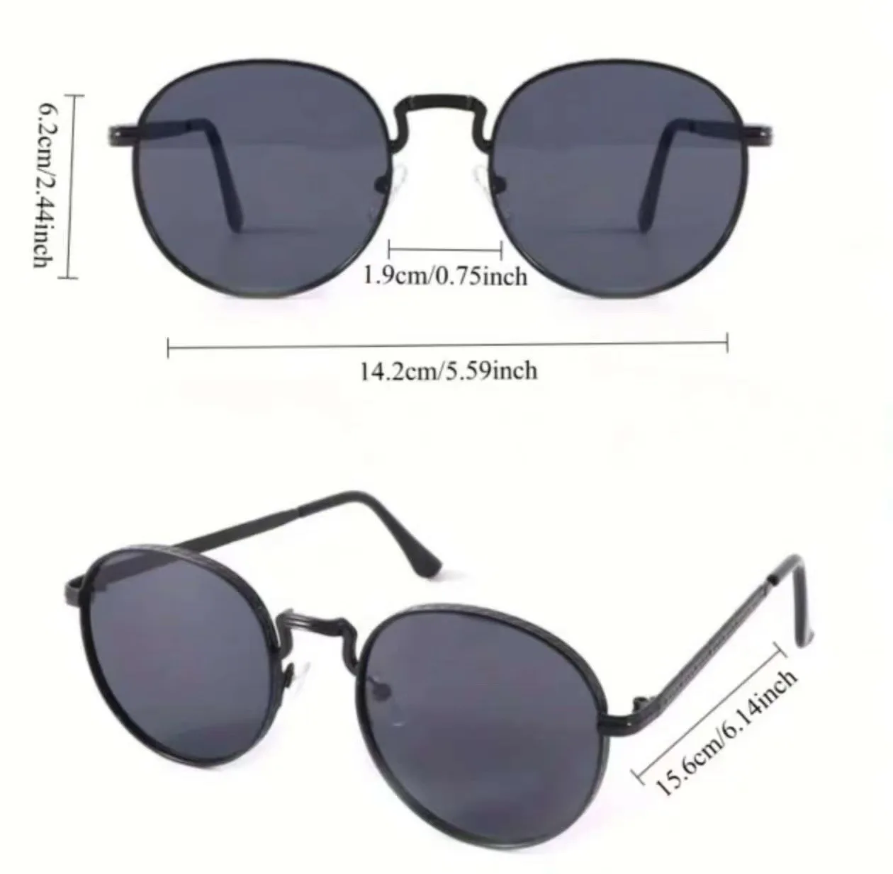 Fashion Classic Round Sunglasses Men Women Vintage Metal Outdoor Driving Sun Glasses Luxury Design Eyelasses Accessories view 6