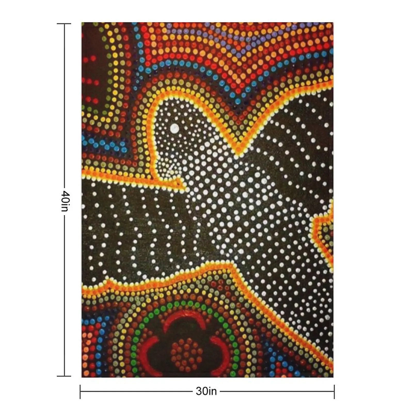 Black cockatoo - dreaming Throw Blanket Single blankets ands Stuffeds Designers Blankets