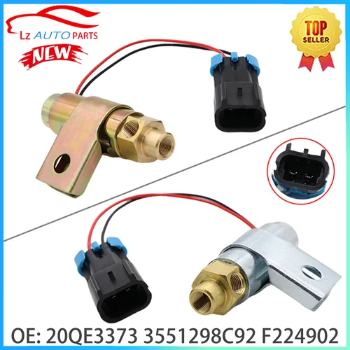 Válvula Solenoide de aire de embrague de ventilador, 12V, 20QE3373, 3551298C92, F224902, para Horton 5025-4, 50254, GT, desarrollo 25154436, Mark Truck