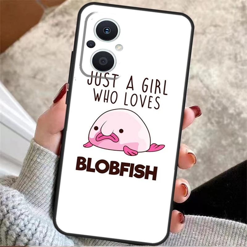 Cartoon Blobfish Back Cover For OPPO Reno 6 7 8 Lite 3 4 5 Z 2Z 8T OPPO Find X6 Pro X2 X3 Neo X5 Lite Case