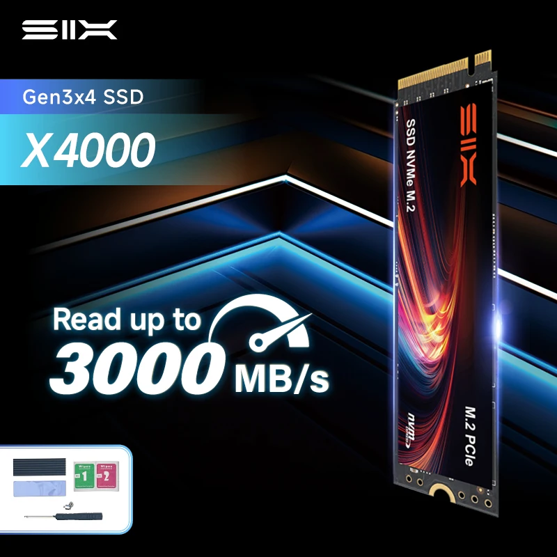 

SIX X4000 3000MB/s M.2 PCIe 3.0 SSD 512GB, Internal Solid State Drive, 260K IOPS, 300TBW, High-Speed Storage for Desktop/Laptop