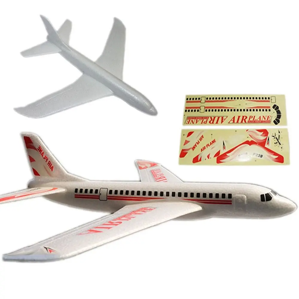 

Новый 49*45 см пенопластовый планер самолет большой 2 цвета ручной метательный самолет сувениры для дня рождения уличные игрушки для ручного метания