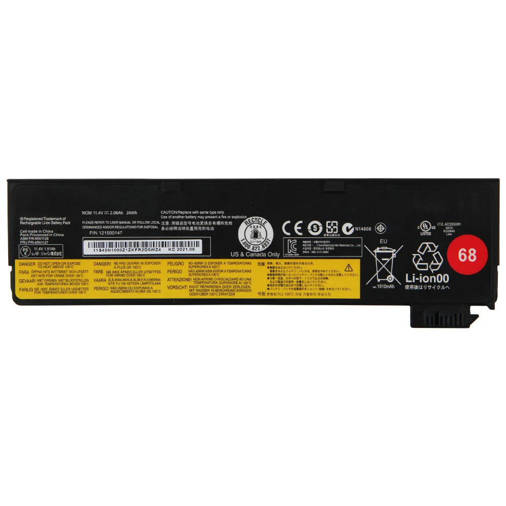 NEW Replacement Battery For Lenovo Thinkpad X240 X250 X260 X270 T440 T450S T460 K2450 L470 L460 T440S 45N1136 K20/K21-80