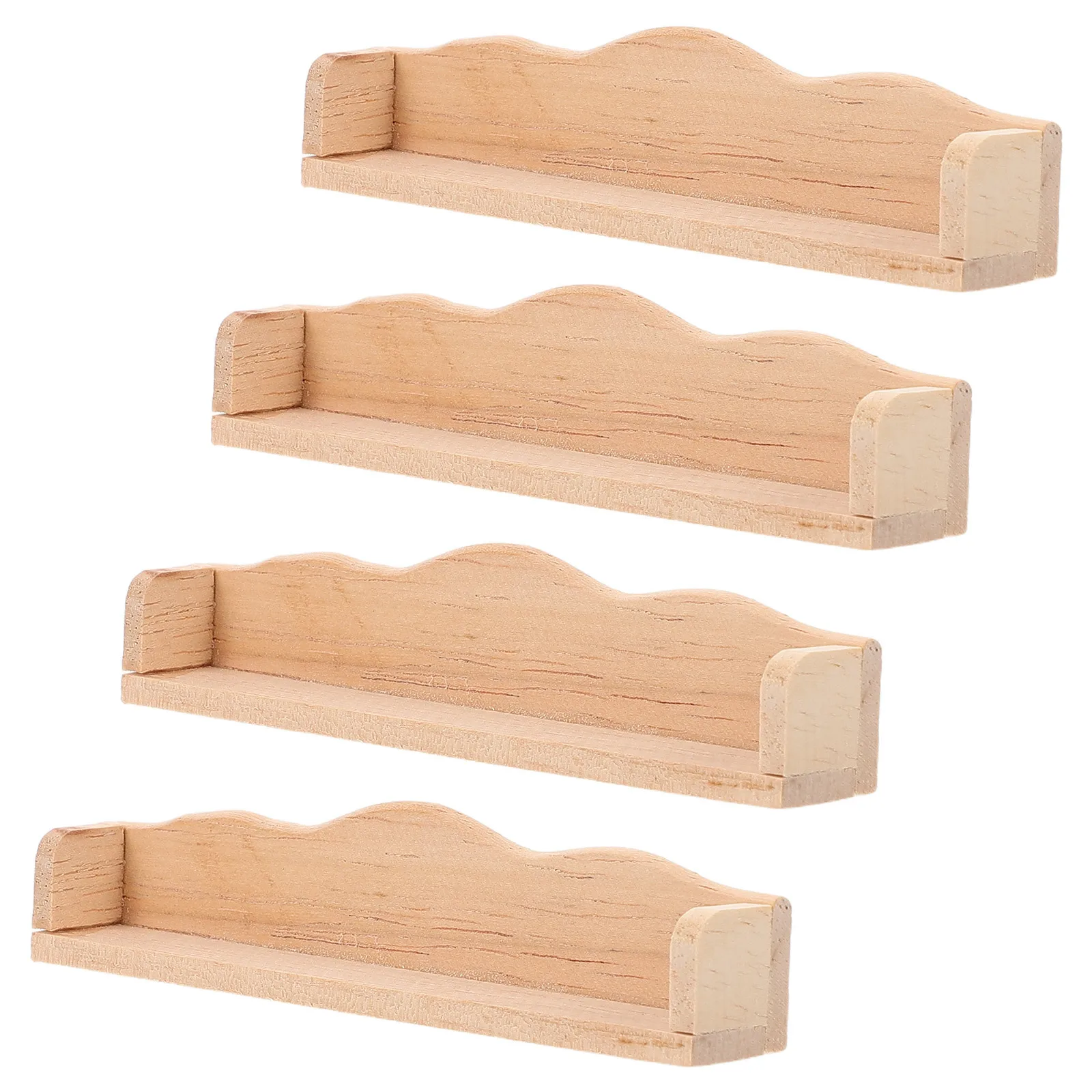

4Pcs Wall Mounted Miniature Bookshelves for Dollhouse Shelf Mini Furniture Nursery Decor Bookshelf Dollhouse