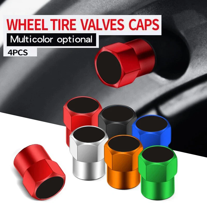 4PCS Cool Pure Black Background Car Tire Decoration Valve Cap Cat Valve Cap Dustproof Valve Cap For Mercedes Benz Toyota Honda