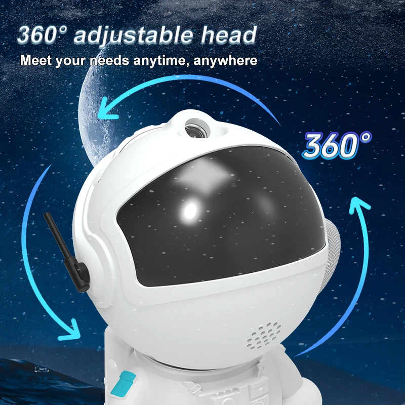 ضوء ليلي لجهاز عرض رائد الفضاء مع 12 أنماط إسقاط، مثالي كهدية لعيد الميلاد لتزيين الغرفة.