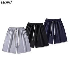 Pantalones cortos para correr de verano para hombre, pantalones cortos deportivos informales para correr, pantalones cortos deportivos holgados y secos con cordón de Color sólido para gimnasio